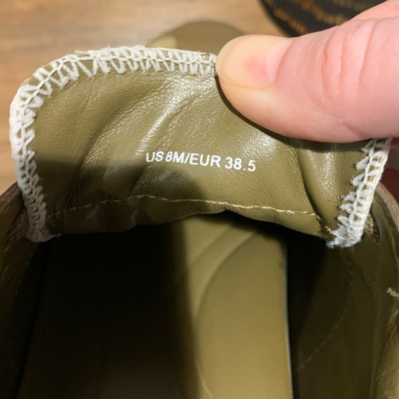 VINCE OHARA WOMEN'S OXFORD OLIVE LEATHER LACE UP SNEAKERS SZ 8 - Picture 12 of 12